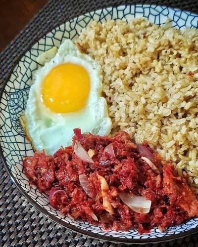Corned beef and rice from the Jungle Hunt Siargao menu